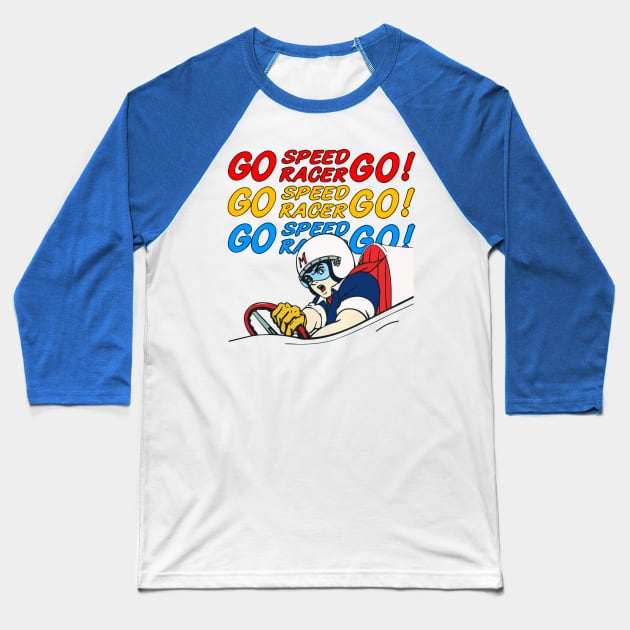 GO SPEED Baseball T-Shirt by darklordpug